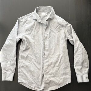 Calvin Klein Kids' Light Gray Button Down Shirt